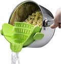 Kitchen Gizmo Snap N Strain Pot Strainer and Pasta Strainer - Strainers and Colanders - Adjustable Silicone Clip On Strainer for Pots, Pans, and Bowls - Kitchen Colander - Purple