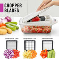 Mueller Pro-Series 10-in-1, 8 Blade Vegetable Chopper, Onion Mincer, Cutter, Dicer, Egg Slicer with Container, French Fry Cutter Potatoe Slicer, Home Essentials & Kitchen Gadgets, Salad Chopper