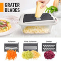 Mueller Pro-Series 10-in-1, 8 Blade Vegetable Chopper, Onion Mincer, Cutter, Dicer, Egg Slicer with Container, French Fry Cutter Potatoe Slicer, Home Essentials & Kitchen Gadgets, Salad Chopper