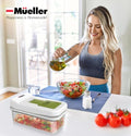 Mueller Pro-Series 10-in-1, 8 Blade Vegetable Chopper, Onion Mincer, Cutter, Dicer, Egg Slicer with Container, French Fry Cutter Potatoe Slicer, Home Essentials & Kitchen Gadgets, Salad Chopper