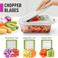 Mueller Pro-Series 10-in-1, 8 Blade Vegetable Chopper, Onion Mincer, Cutter, Dicer, Egg Slicer with Container, French Fry Cutter Potatoe Slicer, Home Essentials & Kitchen Gadgets, Salad Chopper