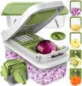 Mueller Pro-Series 10-in-1, 8 Blade Vegetable Chopper, Onion Mincer, Cutter, Dicer, Egg Slicer with Container, French Fry Cutter Potatoe Slicer, Home Essentials & Kitchen Gadgets, Salad Chopper