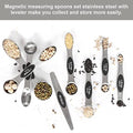 Magnetic Measuring Spoons Set Stainless Steel with Leveler, Stackable Metal Tablespoon Measure Spoon for Baking, Measuring Cups and Spoon Set Kitchen Gadgets Apartment Essentials Fits in Spice Jars