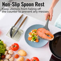 Zulay Kitchen Silicone Utensil Rest - BPA-Free, Durable Spoon Rest with Drip Pad - Heat-Resistant Spoon Rest for Stove Top - Spoon Rest for Kitchen Counter - Kitchen Gadgets & Kitchen Utensils Holder