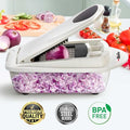 Mueller Pro-Series 10-in-1, 8 Blade Vegetable Chopper, Onion Mincer, Cutter, Dicer, Egg Slicer with Container, French Fry Cutter Potatoe Slicer, Home Essentials & Kitchen Gadgets, Salad Chopper