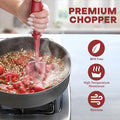 Meat Chopper for Hamburger, Premium Heat Resistant Masher and Smasher for Ground Beef, Ground Turkey and More, Nylon Ground Beef Chopper Tool and Meat Fork, Non Stick Mix Chopper