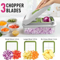 Mueller Pro-Series 10-in-1, 8 Blade Vegetable Chopper, Onion Mincer, Cutter, Dicer, Egg Slicer with Container, French Fry Cutter Potatoe Slicer, Home Essentials & Kitchen Gadgets, Salad Chopper