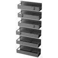 HuggieGems 4 Pack Magnetic Spice Storage Rack Organizer for Refrigerator and Oven, Black Fridge Organizers and Storage