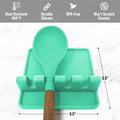 Zulay Kitchen Silicone Utensil Rest - BPA-Free, Durable Spoon Rest with Drip Pad - Heat-Resistant Spoon Rest for Stove Top - Spoon Rest for Kitchen Counter - Kitchen Gadgets & Kitchen Utensils Holder