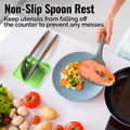 Zulay Kitchen Silicone Utensil Rest - BPA-Free, Durable Spoon Rest with Drip Pad - Heat-Resistant Spoon Rest for Stove Top - Spoon Rest for Kitchen Counter - Kitchen Gadgets & Kitchen Utensils Holder