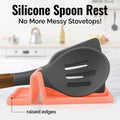 Zulay Kitchen Silicone Utensil Rest - BPA-Free, Durable Spoon Rest with Drip Pad - Heat-Resistant Spoon Rest for Stove Top - Spoon Rest for Kitchen Counter - Kitchen Gadgets & Kitchen Utensils Holder