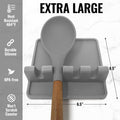 Zulay Kitchen Silicone Utensil Rest - BPA-Free, Durable Spoon Rest with Drip Pad - Heat-Resistant Spoon Rest for Stove Top - Spoon Rest for Kitchen Counter - Kitchen Gadgets & Kitchen Utensils Holder