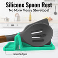 Zulay Kitchen Silicone Utensil Rest - BPA-Free, Durable Spoon Rest with Drip Pad - Heat-Resistant Spoon Rest for Stove Top - Spoon Rest for Kitchen Counter - Kitchen Gadgets & Kitchen Utensils Holder