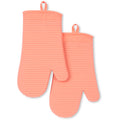 KitchenAid Ribbed Soft Silicone Oven Mitt Set, 7"x13", Milkshake 2 Count