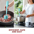 Meat Chopper for Hamburger, Premium Heat Resistant Masher and Smasher for Ground Beef, Ground Turkey and More, Nylon Ground Beef Chopper Tool and Meat Fork, Non Stick Mix Chopper