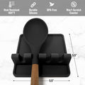 Zulay Kitchen Silicone Utensil Rest - BPA-Free, Durable Spoon Rest with Drip Pad - Heat-Resistant Spoon Rest for Stove Top - Spoon Rest for Kitchen Counter - Kitchen Gadgets & Kitchen Utensils Holder