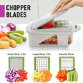 Mueller Pro-Series 10-in-1, 8 Blade Vegetable Chopper, Onion Mincer, Cutter, Dicer, Egg Slicer with Container, French Fry Cutter Potatoe Slicer, Home Essentials & Kitchen Gadgets, Salad Chopper