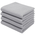 Homaxy 100% Cotton Waffle Weave Kitchen Dish Cloths, Ultra Soft Absorbent Quick Drying Dish Towels, 12x12 Inches, 6-Pack, Dark Grey