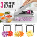 Mueller Pro-Series 10-in-1, 8 Blade Vegetable Chopper, Onion Mincer, Cutter, Dicer, Egg Slicer with Container, French Fry Cutter Potatoe Slicer, Home Essentials & Kitchen Gadgets, Salad Chopper