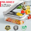 Mueller Pro-Series 10-in-1, 8 Blade Vegetable Chopper, Onion Mincer, Cutter, Dicer, Egg Slicer with Container, French Fry Cutter Potatoe Slicer, Home Essentials & Kitchen Gadgets, Salad Chopper