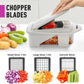 Mueller Pro-Series 10-in-1, 8 Blade Vegetable Chopper, Onion Mincer, Cutter, Dicer, Egg Slicer with Container, French Fry Cutter Potatoe Slicer, Home Essentials & Kitchen Gadgets, Salad Chopper