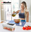 Mueller Pro-Series 10-in-1, 8 Blade Vegetable Chopper, Onion Mincer, Cutter, Dicer, Egg Slicer with Container, French Fry Cutter Potatoe Slicer, Home Essentials & Kitchen Gadgets, Salad Chopper