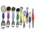 Magnetic Measuring Spoons Set Stainless Steel with Leveler, Stackable Metal Tablespoon Measure Spoon for Baking, Measuring Cups and Spoon Set Kitchen Gadgets Apartment Essentials Fits in Spice Jars