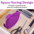 Kitchen Gizmo Snap N Strain Pot Strainer and Pasta Strainer - Strainers and Colanders - Adjustable Silicone Clip On Strainer for Pots, Pans, and Bowls - Kitchen Colander - Purple